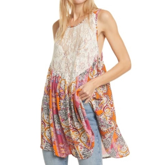 Robe Free People Count Me In Trapeze Mini - Rouge - Taille XS - Neuf